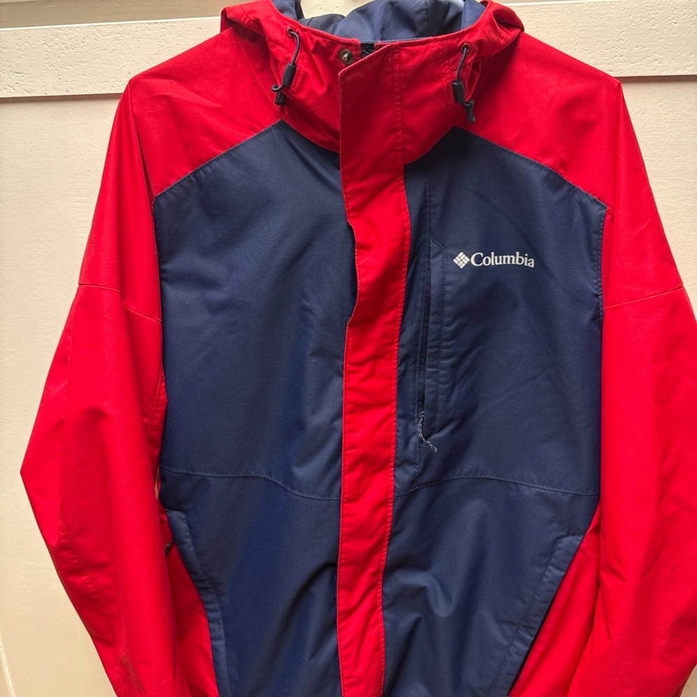 Columbia Nordic Point III Interchange Red/Navy Size M  Outer Jacket Only!
